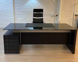 Executive Desks Luxury Black Glass Desks