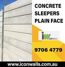 Plain Face Concrete Sleepers Icon Walls
