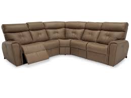 Palliser Acacia Sectional In Brown Leather 41080 Power Recline Theaterseat In Sectional Rows