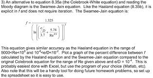 Swamee Jain Equation