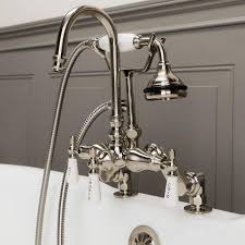Randolph Morris Deck Mount Clawfoot Tub Faucet With Handshower Polished Nickel Rm684pn