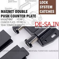 Magnet Dobel Pintu Kaca Push Open