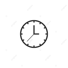 Flat Style Clock Icon With Watch Vector