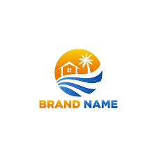 Holiday Home With Beach Logo Modern