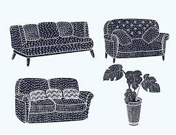 Comfortable Black Furniture Icon Set