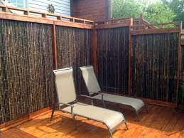 Bamboo Fencing Black Privacy Screen