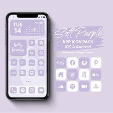 Iphone Ios Pastel Purple App Icon Pack