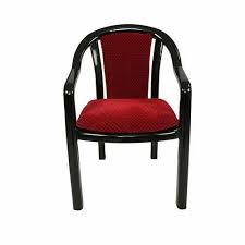 Red And Black Cushion Plastic Chairs At