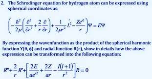 Dinger Equation For The Hydrogen Atom