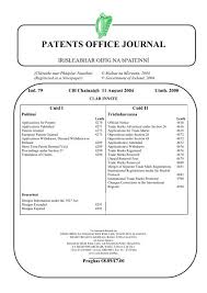 Patents Office Journal Irish Patents