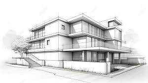 3d Wireframe Ilration Of A House