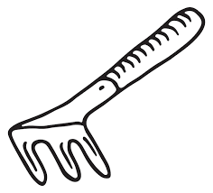Fork Hoe Sketch Gardening Tool Doodle Icon