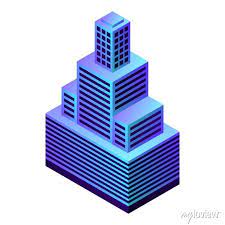 City Building Icon Isometric Of City