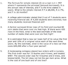 Mathematics Word Problems Involving