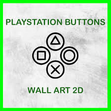 Playstation Icons Ons Wall Art 2d