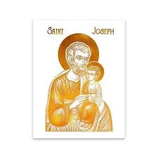 Saint Joseph Icon 8x10 In Real Gold