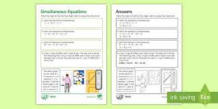 Simultaneous Equations