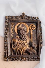 Saint Patrick Wooden Carved Religious