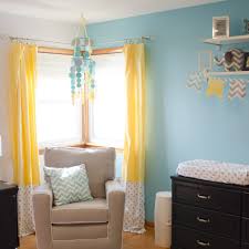 Aqua And Yellow Baby Boy Nursery