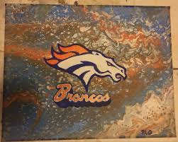 Denver Broncos Acrylic Free Pour