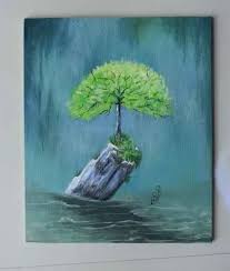 Canvasboard Tree Acrylic Painting