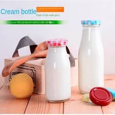 Retro Milk Drink Bottle Airtight Lid