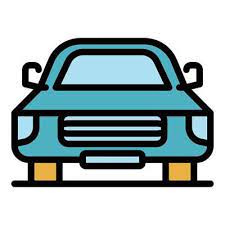 Retro Car Icon Color Outline Vector