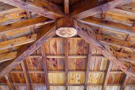 how to clean rough wood ceiling beams