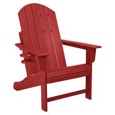 Heavy Duty Red Plastic Adirondack Chair