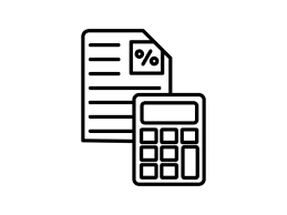 Tax Calculation Line Icon Design