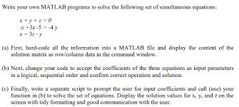 Matlab Programs To Solve