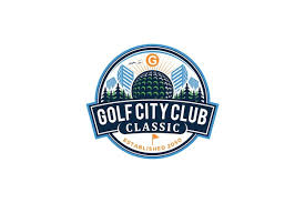 Golf City Club Logo Design Badge Emblem