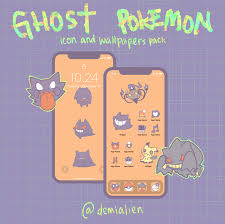 Ghost Pokemon Phone Icon And Wallpaper