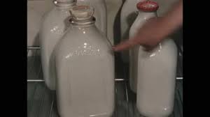 1950s Gallon And Pints Of Milk In