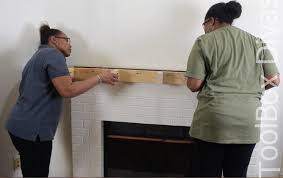 how to build a rustic faux beam mantel
