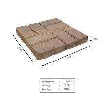 Oldcastle Weathered Brick 15 75 In X 15 75 In X 2 In Tan Charcoal Concrete Step Stone 84 Pieces 143 Sq Ft Pallet