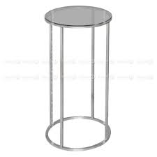Cestaro Round Glass Tall Accent Table