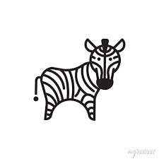 Zebra Icon Wall Stickers Wildlife