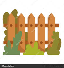 Garden Fence Bush Icon Isolated Stock