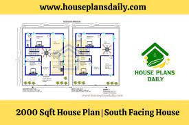 South Facing Duplex House Plan