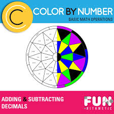 Adding And Subtracting Decimals Color