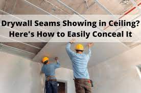 Drywall Seams Showing In Ceiling Here