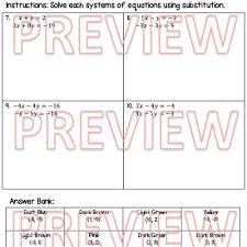 By Substitution Coloring Activity
