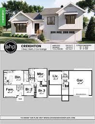 Split Level Modern Farmhouse House Plan