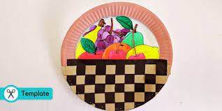 Paper Plate Fruit Basket Food Crafts