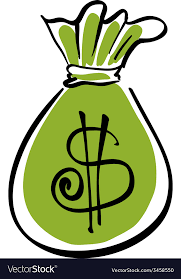 Green Money Bag Icon Royalty Free