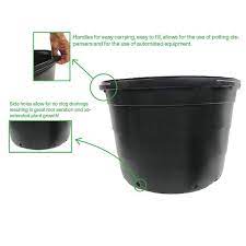 Viagrow Vhpp4700 5 50 Gallon Round Plastic Garden 5 Pack 47 Actual Gallons 177 91 Liters 7 31 Cu Ft Nursery Pot Black