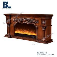 Brown Fake Fire Heating Wooden