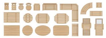 Outdoor Wooden Furniture Top View