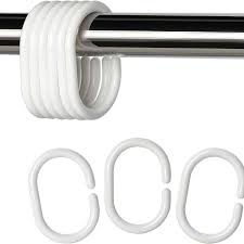 12pcs Plastic Shower Curtain Rings With